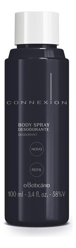 Refil Connexion Desodorante Body Spray 100 Ml Fragrância Amadeirado