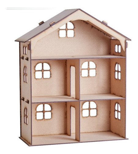Imagen 2 de 4 de Casa De Muñecas Lol Fibrofácil Mdf Con Muebles X35!