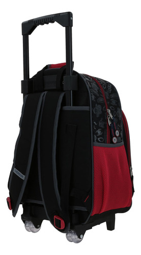 Mochila Grande Con Ruedas Chenson Miles Morales Marvel Drapo MM70294-3 Color Negro
