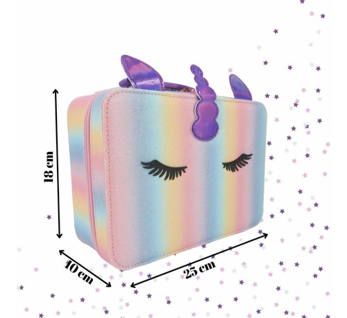 Imagen 3 de 10 de Maquillaje Infantil Niñas Maleta Unicornio