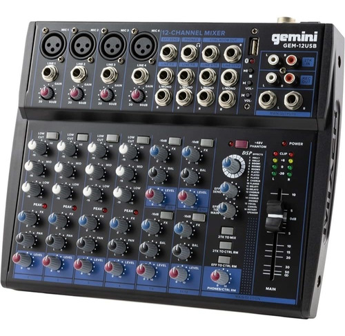 Gem 12usb Compact Ultra Low Noise Professional Analog Mixer