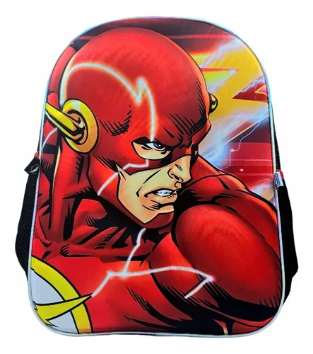 Mochila Flash Liga De La Justicia Dc Escolar 3d Envio Gratis