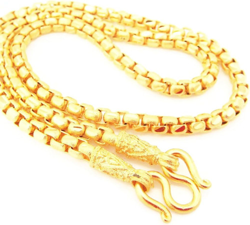 Cadena 22k 23k 24k Collar Gp De Oro Tailandés Baht 24 50 Gra