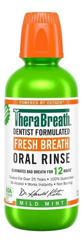 2 Pza Enjuague Bucal Thera Breath Mild Mint Verde 473 Ml