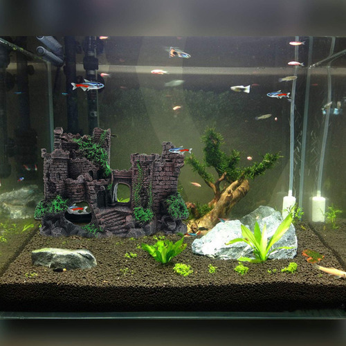 Decorações De Habitat De Répteis Pinvnby Classical Castle L
