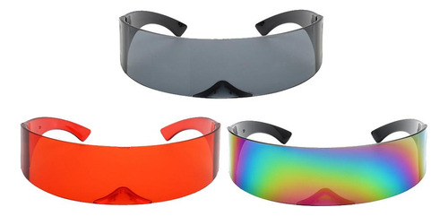 6 Piezas De Gafas De Sol Futuristas A La Moda Para Hombre Y