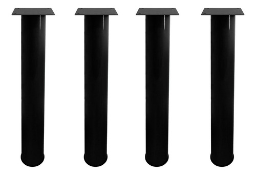 Pé Base De Mesa De Jantar 04 Un Paris 75cm Cor Preto