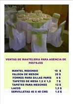 Comprar Venta De Manteleria Para Agencias De Festejos