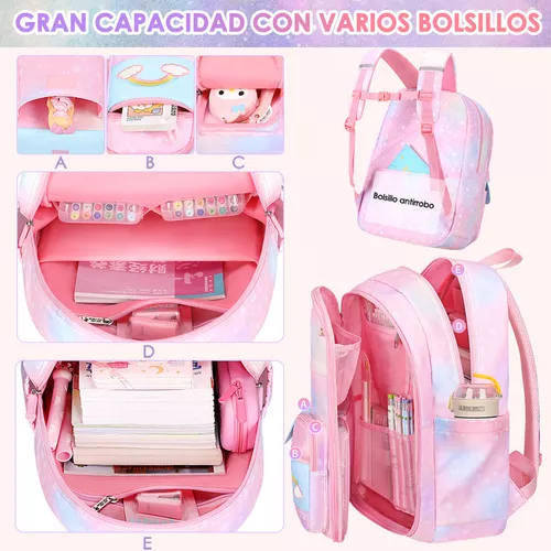 ZOEO Linda mochila de unicornio arcoíris y niños, mochila infantil para  niños y niñas de 3 a 6 años, bolsas escolares lindas con tiras  reflectantes