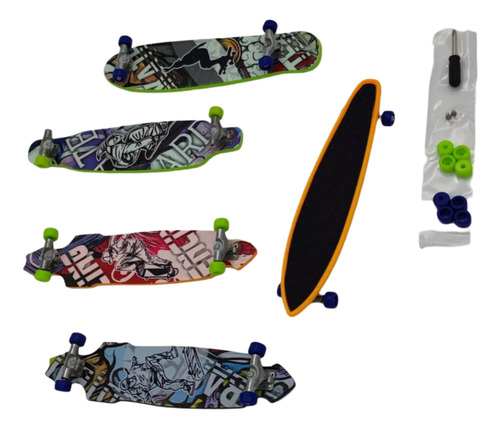 Pack 5 Mini Juego Skate Para Dedos Patineta + Accesorios #4