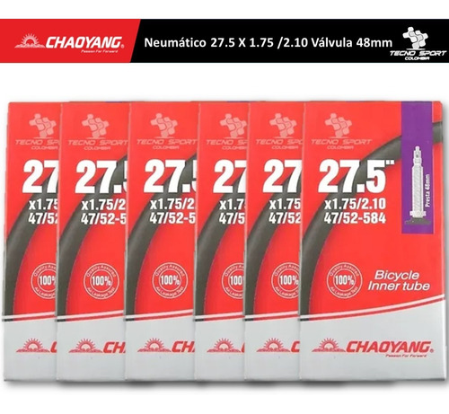 Imagen 5 de 8 de Neumatico Bicicleta 27.5 X 1.75 /2.10 Valvula 48mm Chaoyang