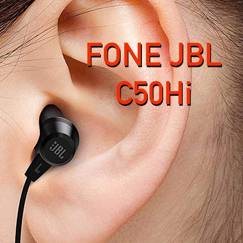 Fone De Ouvido In-ear C50hi Com Microfone P2 Preto Jbl Cor da luz n/a