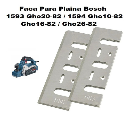 01 Par Lamina Plaina Eletrica Bosch 26-82 - 16-82