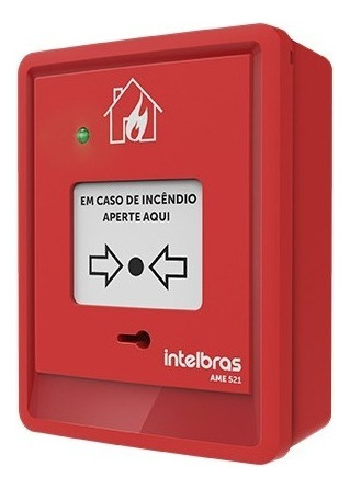 Acionador De Emergência Quebra Vidro Sem Sirene Intelbras