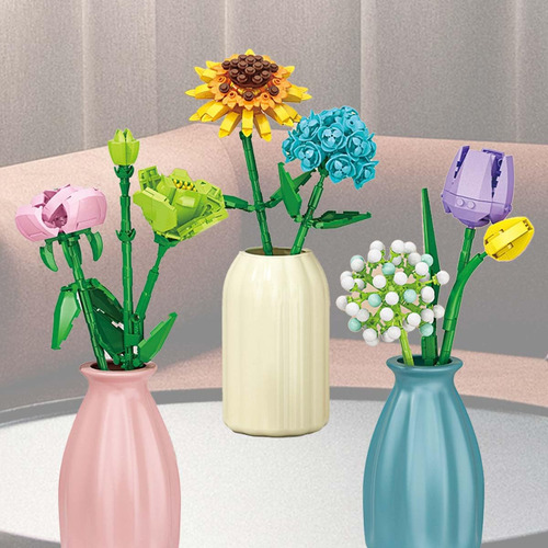 Ramo De Flores Artificiales, Bloque De Construcción 227pcs