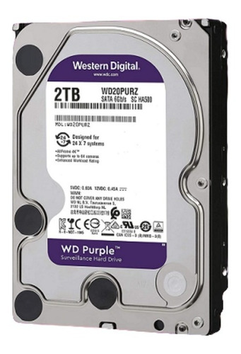 Disco Duro Wd Purple Especial Para Camaras 2tb 3.5 