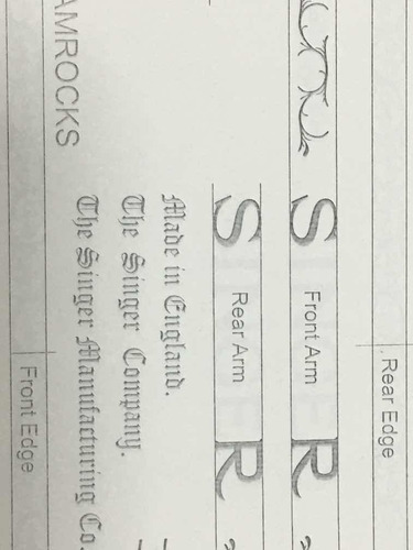 Decalque Especial Singer Para Restauração Profissional