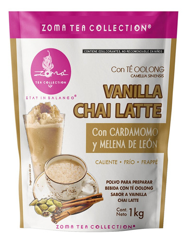 Té Chai Oolong Zoma Tea Vainilla Chai Latte Antioxidante 1kg
