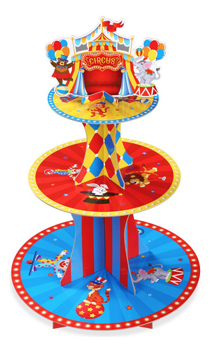 Zopeal Soporte Para Cupcakes Con Tematica De Carnaval, 3 Niv