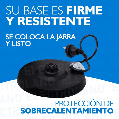 Imagen 5 de 10 de Jarra Pava Eléctrica Acero 2l Corte Automático Infusiones