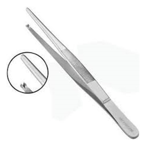 Kit Sutura Simples 7 P Aço Inox P Est + Pele Simuladora Tipo De Alicate Reto