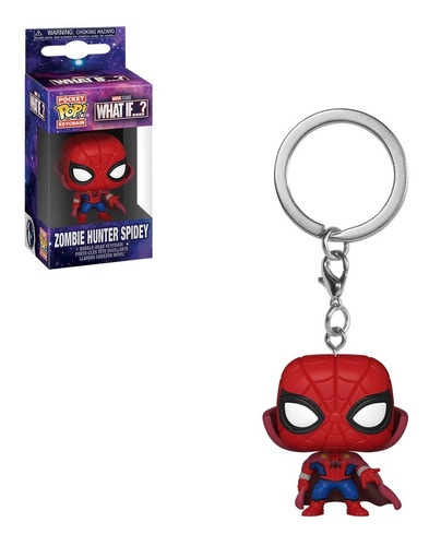 Funko Pop! Zombie Hunter Spiderman Marvel What If Keychain