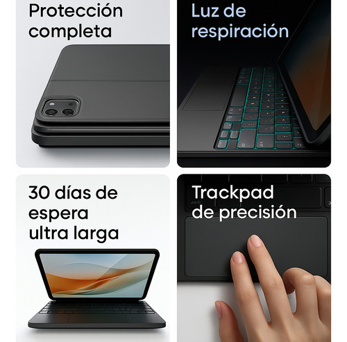 Funda Inteligente Mcdodo KB7193 Con Teclado Para iPad PRO 13'' Color Negro