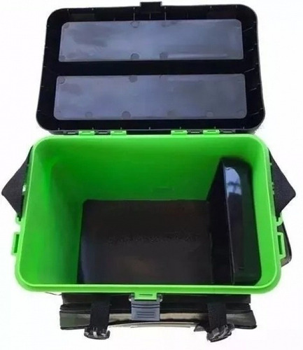 Imagem 6 de 9 de Caixa Mochila Fishing Box Jogá Bolsa Verde Banqueta Camping