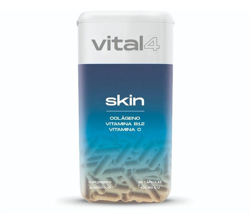 Piel Vital4 Colágeno Vitamina B12 Vitamina C 60 Cápsulas