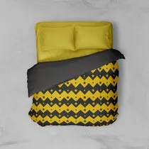 Comprar Acolchados 2 Plazas 2m X 2.20m Amarillo Y Negro Estrella