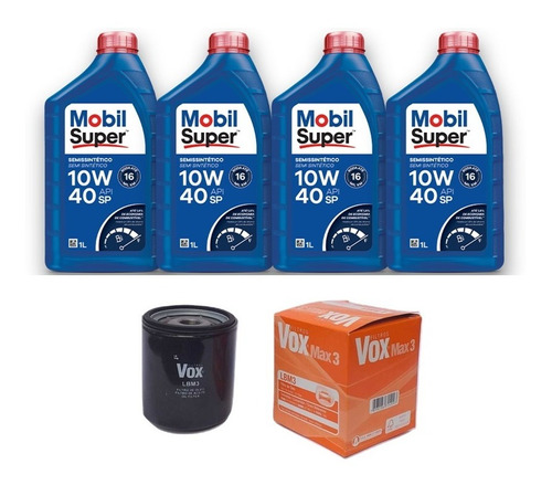 Troca De Óleo Mobil 10w40 Kit340107 Vw Voyage Trend 2014