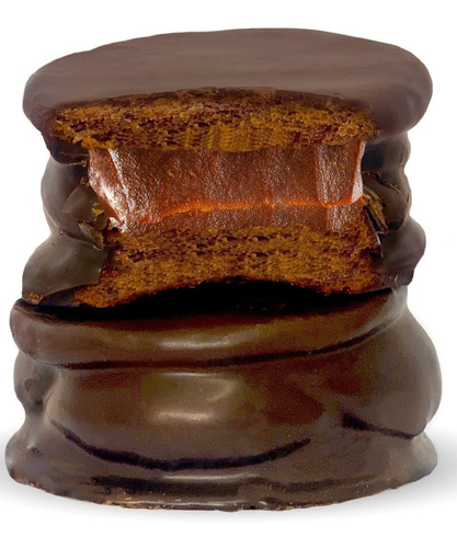 Imagen 2 de 6 de Alfajor Clasico Chocolate Negro Juana La Loca X 10 Unidades