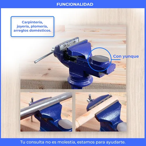 Morsa De Mesa Con Prensa 60mm Ergonomica Mesa Joyeria