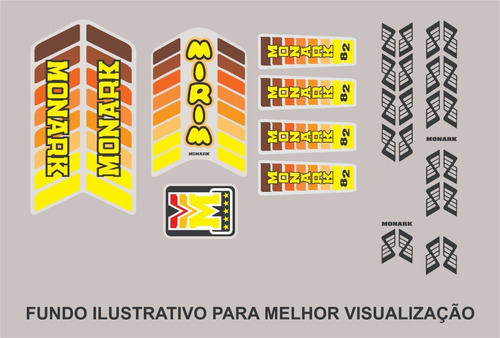 Adesivos Bicicleta Monark Monareta Mirim 1982 Completo