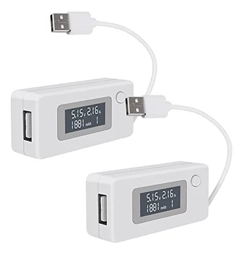 Medidor Usb De Voltaje/amperios, Multímetro, Prueba S, 2 Uni