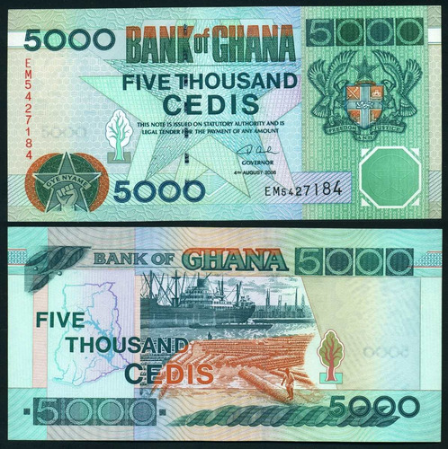 Ghana Billete De 5000 Cedis Año 2006 Sin Circular