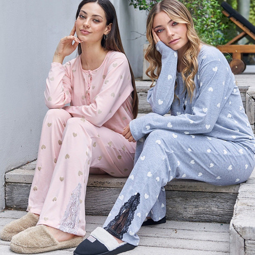 Pijama Jaia Articulo 23006 Chicago Algodón Con Encaje