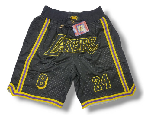 Short Basquet Nba Just Don Lakers Black