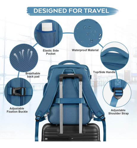 Mochila De Viaje Getravel Para Hombre, Aprobada Para Vuelos, 43 X 30 X 20 Cm