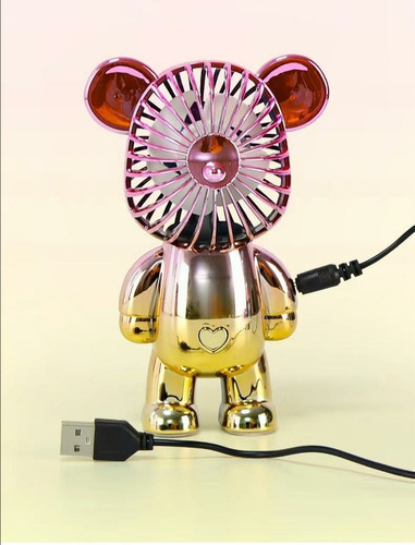 Ventilador De Mano Oso Usb Recargable 3pz