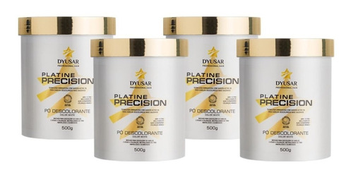  Kit 4 Pó Descolorante Dyusar Platine Precision White 500g Tom 10