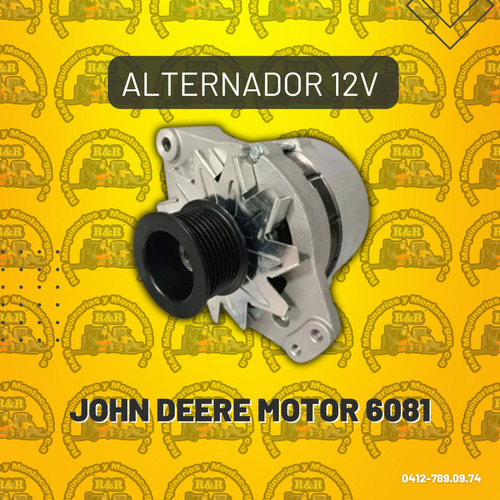 Alternador 12v John Deere Motor 6081