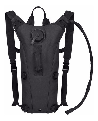 Mochila de hidratación táctica, 3 litros, cinturón de pecho Camelbak, color negro, diseño de tela impermeable