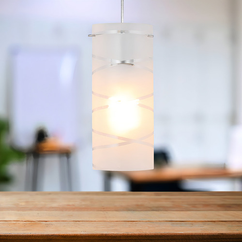 Pendente Teto Triplo Sala Jantar Lustre de Vidro LED 45W First Gelo 3 Lâmpadas E-27 Aço 127/220V LLUMM Bronzearte