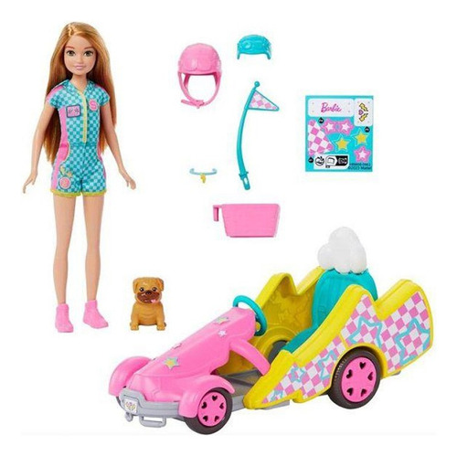 Barbie Stacie Ao Resgate Com Veículo Go Kart - Mattel