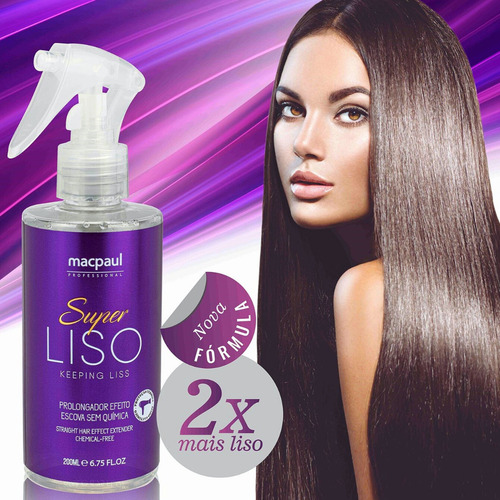 Proteção Térmica Super Liso Cabelos Poderosos Perfeito Lisos