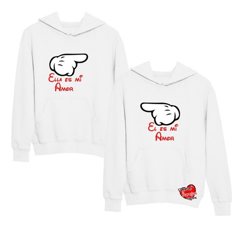 Sudaderas De Novios Manos Mickey Minnie Ella Mi Amor Hoodie 