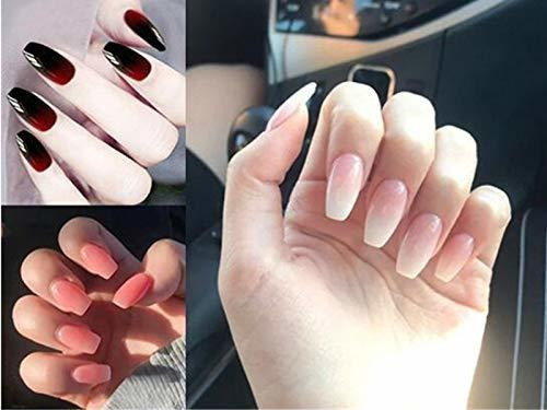 500 unhas curtas amarradas de bailarina, unhas postiças em gel 3D