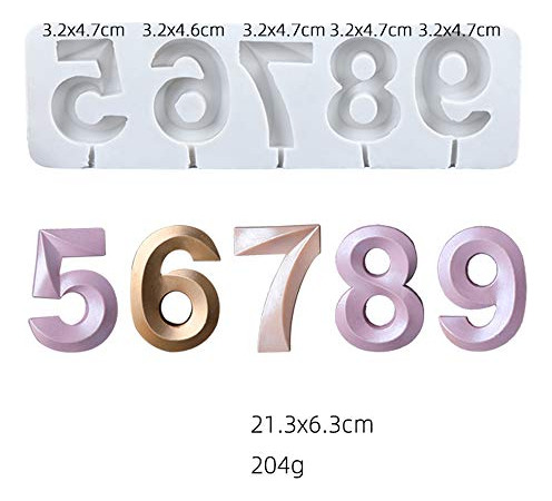 Molde De Silicona Para Fondant Con Números Del 0 Al 9, Para