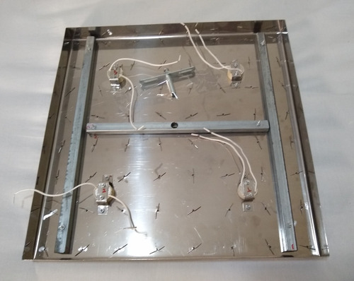 Base De Aço Inox 40cm 64 Furos Montagem Lustres